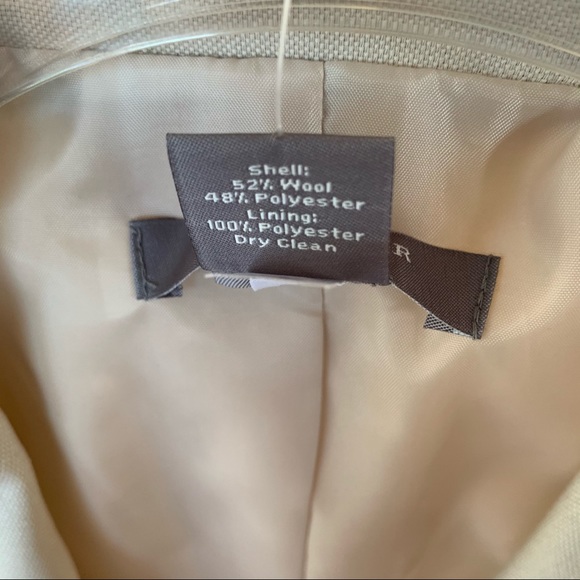 Ann Taylor 2 Piece Beige Suit Jacket and Skirt - Picture 9 of 16